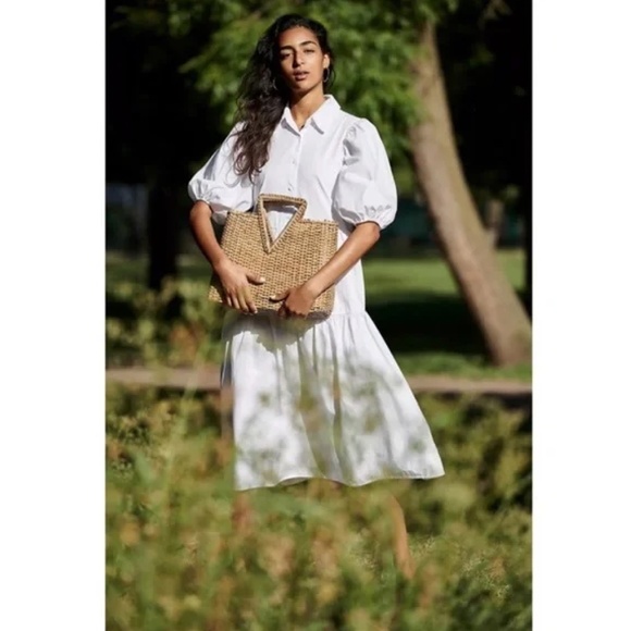 anthropologie AMADI puff sleeve tiered market dress - Picture 12 of 12